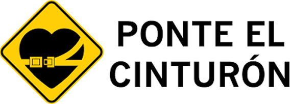 Señal de tráfico con texto "Ponte el cinturón