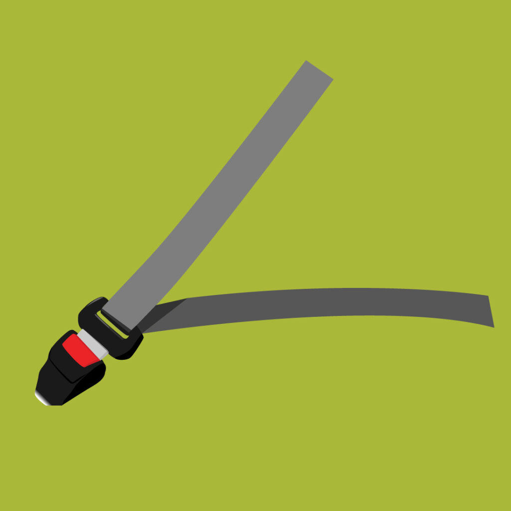 Seat belt buckle icon